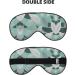 Mint Gray Leaves Print Double-Sided Eye Mask | Soft Light Blocking for Better Sleep Quality - Shop Internationally - Buy Online on GoSupps.com