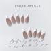 Long Almond French Tip Press on Nails - White Tip Nude Pink Glossy Acrylic False Nails Kit - 24 Pcs - Buy Online on GoSupps.com