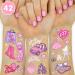 xo  Fetti Pink Temporary Tattoos for Girls - 42 styles | Pink Birthday Party Supplies  Party Favors  Cute Decorations  Easter Basket