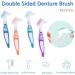 RSYHVG Denture Brush 4 Pieces Small Toothbrush for Dentures Multi-Layered Bristles Ergonomic Rubber Handle for False Teeth Cleaning - Buy Online on GoSupps.com