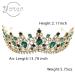 Yovic Green Rhinestone Baroque Wedding Crown for Women and Girls | Crystal Bride Tiara for Prom and Costume Parties - Buy Online on GoSupps.com