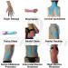Kinesiology Tape - Pain Relief Adhesive - Best Therapeutic Muscle Support Aid - Sports Wrap - Water Resistant by seaNpem Camouflage Green + Blue + Pink QTY: 3 - Buy Online on GoSupps.com