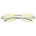 CessBlu Blue Light Blocking Glasses for Men Reading Computer Anti Glare UV Eyeglasses Flexible Rimless Yellow Filter Black 0.0 x