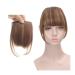 clip in bangs for women Clip in Bangs Synthetic Bangs Hair Clip in Extensions French Natural Fringe Bangs Clip in Thick Front Neat Flat Bang Short Straight Hair piece Bangs with Temples Bangs Hair (C SW65-12H22