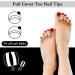 Jeffdad 600 Pieces Fake Toenail Tips Clear Soft Gel Full Coverage Toenail Tip Manicure Fake Toe Decoration Toe Acrylic Nails for Women Nail Salon and DIY (12 Sizes) - Buy Online on GoSupps.com