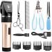 AOKEY Dog Clippers Low Noise Professional Hair Clipper Set with 4 Comb + Pro Accessories Rechargeable Shaving Tool