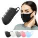 Fabric mask 5 pieces black for older children adolescents adult mouth protection mask washable makeshift mask everyday mask facial mask women men