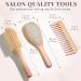 Lily England Rose Gold Wooden Hair Brush Set - Paddle & Round Brushes with Comb for Women - Buy Online on GoSupps.com