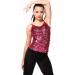Sequin Tank Top Camisole | Pink, Adjustable Straps, Women's Small - Buy Online on GoSupps.com