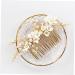 Lurrose Gold Tiara Head Piece for Wedding Bride Gold Hair Accessories Wedding Hair Comb Bridal Hair Pieces Pearl Bridal Headpiece Comb Bride Hair Comb Alloy Hair Comb Wedding Headdress - Buy Online on GoSupps.com
