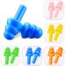5 Pairs Soft Silicone Ear Plugs Noise Cancelling Earplugs with Case Reusable Washable Waterproof for Sleeping Swimming Study Concert Airplanes 5 Assorted Colors