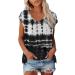 Short Sleeve T Shirts Clothing Woman T-Shirt Casual Black Clothing Top Women's Floral Pattern for Women Crop Tops Shirt Shirts Top Women's Summer Tank Top 4-black M - Buy Online on GoSupps.com