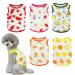 5pcs Dog Shirts Pet Dad Mom Dog Shirts Fruit Printed Cute Breathable Puppy Vest Sweatshirt Summer Girl Boy Dog T-Shirts Fashion Beach Clothes for Small Dogs and Cats