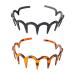 2 ZigZag Headband Zigzag Tooth Headband Z-Shaped Hair Comb Headband No Slip Shark Tooth Washing Face Accessories Headbands Wavy Comb Headband For Men Girls