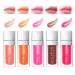 Plumping Lip Oil Crystal Jelly Moisturizing Lip Oil Tinted Lip Balm Lip Care Hydrating Lip Gloss Long Lasting Nourishing Lip Glow Oil Glitter Shine Sexy Lip Tint (#ALL)