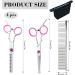 Professional 4-Piece Dog Grooming Scissors Set with Safety Round Tip - Stainless Steel Curved Scissors for Pet Hair Trimming | Includes Storage Bag - Buy Online on GoSupps.com