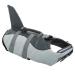Queenmore life jacket Dog adjustable dogs life jacket ripstop lifeguard with high buoyancy and durable rescue handle for dogs for medium -sized dogs (gray l) l gray Shark