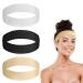 AHQiZFX 3 Pieces Wig Grip Band Adjustable Wig Fix Headband Silicone Non Slip Wig Bands Elastic Wig Gripper Women Men Wig Bands Sweat-proof Hold Wig Cap Hairband for Keeping Wigs(beige+black+white)