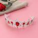 Frcolor Red Crystal Crown Wedding Bridal Tiara Queen Princess Headpieces Rhinestone Headbands for Birthday Party - Buy Online on GoSupps.com