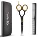 Cigati 6.5 Inch Hairdressing Scissors with Comb - Professional Barber Shears Set for Men, Women, and Children - Stainless Steel Razor Edge Blades - Black 2 Piece Set - Buy Online on GoSupps.com