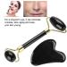 Candeon Roller Massage Set 2pcs Natural Obsidian Double-End Roller & Scraping Board Kit | Perfect Massage Gift Tool for Glowing Skin - Buy Online on GoSupps.com