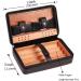 Cigar Case 4-Finger Portable Travel Leather Cigar Humidor with Cigar Cutter Cigar Box Father's Day Birthday Gift Cigar Accessories Black(Not including cigar) - Buy Online on GoSupps.com