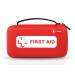 SHBC Small Travel First Aid Kit (152 Pieces) Compact Mini Waterproof Bag with Survival Medical Items for Car  Home  Travel  Hiking  Office  Outdoors  Boat  Camping  Workplace  and School.
