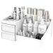 Makeup Desk Cosmetic Storage Box Organizer with Drawers for Dressing Table, Vanity Countertop, Bathroom Counter, Elegant Vanity Holder for Brushes, Eyeshadow, Lotions, Lipstick and Nail Polish (White)