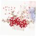 FOMIYES Wedding Side Comb Handmade Comb Bridal Bride Headpieces for Wedding Birde Headdress Hair Insert Comb Rhinestone Headpiece Tiara Red Women's Rhinestones Issue Card - Buy Online on GoSupps.com