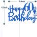 Tenhaisi Gilttery Navy Blue Happy 60 Birthday Cake Topper 60th Cake Toppers for Men Cake Topper for 60th Birthday Fabulous 60th Birthday Decoration - Buy Online on GoSupps.com