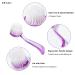 Raploy Soft Bristle Facial Cleansing Brush 3 Pack - Acrylic Handle for Exfoliating and Massage - Black Clear Purple (5.24x1.38) - Buy Online on GoSupps.com