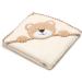 All Kids United Hooded Baby Towel - 100% Cotton Eco-Tex 100 | Soft Beige Bath Towel for Babies & Children (76x76 cm) - Buy Online on GoSupps.com