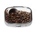 Coffee Beans Printed Square Pill Box Portable Travelling Pill Box Medicine Organiser
