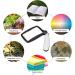 2X Handheld Folding Magnifier with 5 Led Light Hd Acrylic Square Magnifying Glass Compatible with Elderly Reading Newspaper Looking Watching Good Times - Buy Online on GoSupps.com