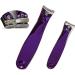 UNbit Nail Clipper Purple Nail Art Clipper Carbon Steel Pedicure Scissors Trimmer Nails Cuticle Clipper Manicure Edge Cutter Scissor Nail Tool - Buy Online on GoSupps.com