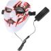 Masquerade Glowing Mask with EL Cold Light Luminous Mask Remote Control Scary White Mask for Cosplay Party Festival Halloween Costume (Red) - Buy Online on GoSupps.com