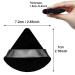 12-Piece Black Cosmetic Powder Puff Set - Soft Sponge Triangle Velvet Puffs with Ribbon Handle for Loose Body Makeup - Buy Online on GoSupps.com