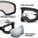 COPOZZ G7 OTG Frameless Ski Goggles - UV400 Snowboard Goggles for Men Women (Black) - Buy Online on GoSupps.com