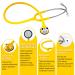 SCIAN Kids Real Working Stethoscope - Professional Quality for Doctors and Nurses - 5 Interchangeable Cartoon Heads - Ideal for Clinicians and Home Use - Multiple Colors (Yellow) - Buy Online on GoSupps.com