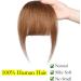 Silk-co Hair Bangs Clip in #06 Light Brown One Piece Hair Fringe Front Bangs Remy Human Hair Extensions with Temples - Buy Online on GoSupps.com