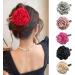 Limtula Fabric Rose Hair Clip Sweet Ballet Bowknot Hairpin Hair Styling Decors for Thin Hair Korean Style Headpiece Red flower clip - Buy Online on GoSupps.com