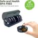 Weekly Pill Organizer - 2x Daily Dose 7-Day Travel Case Moisture Resistant 14 Compartments for Pills Vitamins and Supplements - Black - Buy Online on GoSupps.com
