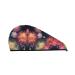 Beautiful Firework Coral Velvet Dry Hair Cap Perfect for Home Travel Pool Parties Beaches Baths and More
