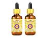 DEve Herbes pure chironji oil (Buchanania Latifolia) with glass dripper natural therapeutic quality cold -pressed (pack of Two) 100ml x 2 (6.76 oz) 100 ml (2 Pack)