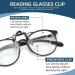 Clip-On & Flip-Up Reading Glasses - Unisex Blue Light Blocking Magnifiers (Frameless 2.0x - Buy Online on GoSupps.com