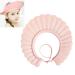 Baby Shower Cap Bath Visor Protection Silicone Adjustable Safe Shower Bathing Cap for Infants Toddler Baby Kids Children (6 Months-12 Years Old Pink)