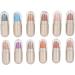 Jauarta 12 Colors Capsule Eyeshadow Glitter High Pigmentation Waterproof Easy Coloring Eyeshadow Stick Set - Buy Online on GoSupps.com
