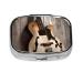 Guitar Pictures Printed Square Pill Box Portable Travelling Pill Box Medicine Organiser