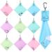 10 Pcs Microfiber Cleaning Cloth with Open Pouch Hanging Ring Cute Kitty Cat Design Microfiber Cloth Soft Glasses Cleaner Cloth for Eyeglasses Camera Lens Cell Phone Screens Glasses 6'' x 7''
