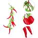 Cabilock 1 Bunch Wall Decoration Pendant Plant Decor Red Decorations Mini Toy Pepper Pendant Sling Artificial - Buy Online on GoSupps.com